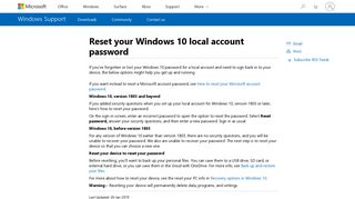 
                            10. Reset your Windows 10 local account password - Microsoft Support