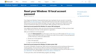 
                            8. Reset your Windows 10 local account password - Microsoft ...