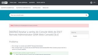 
                            4. Resetar a senha do Console Web do ESET Remote Administrator ...