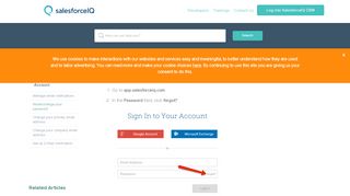 
                            5. Reset/change your password - SalesforceIQ Help