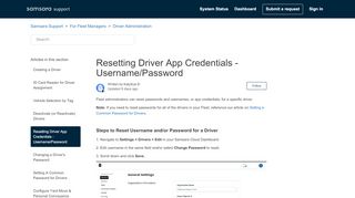 
                            4. Resetting Driver App Credentials - Username/Password – Samsara ...