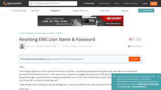 
                            12. Resetting EWS User Name & Password - Printers & Scanners ...