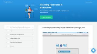 
                            13. Resetting Passwords in BambooHR | Process Street