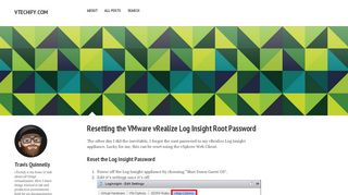 
                            11. Resetting the VMware vRealize Log Insight Root Password – vTechify ...