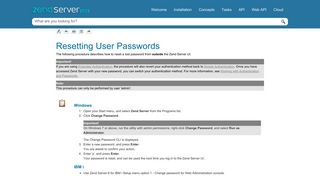 
                            4. Resetting User Passwords- Zend Server 2018.0