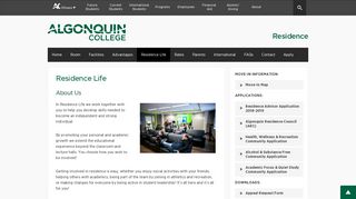 
                            2. Residence Life - Algonquin College