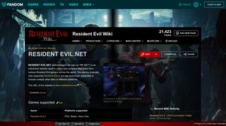 
                            2. RESIDENT EVIL.NET | Resident Evil Wiki | FANDOM powered by Wikia