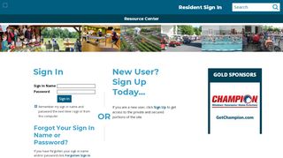 
                            8. Resident Sign In - Secure Member Sign In