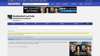 
                            12. Residentevil.net help - Resident Evil: Revelations Message Board ...