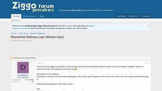 
                            4. Residential Gateway Login (Modem login) | Ziggo Gebruikersforum