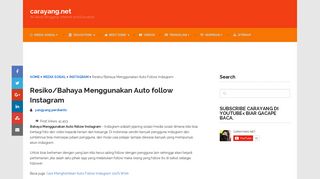 
                            11. Resiko/Bahaya Menggunakan Auto follow Instagram - carayang.net