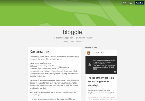 
                            12. Resizing Text - bloggle - Coggle