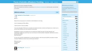 
                            11. [RESOLU] certification - Forum d'entraide utilisateurs Overblog