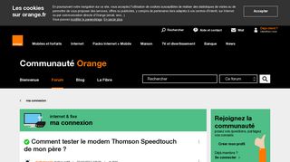 
                            5. Résolu : Comment tester le modem Thomson Speedtouch de mon ...