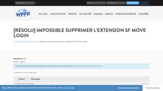 
                            6. [Résolu] Impossible supprimer l'extension SF Move Login - WPFR