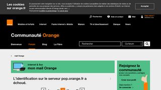 
                            3. Résolu : L'identification sur le serveur pop.orange.fr a éc... - Page 17 ...