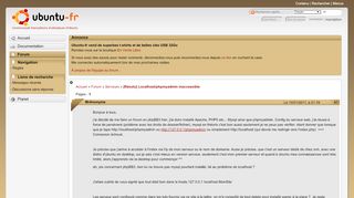 
                            10. [Résolu] Localhost/phpmyadmin inaccessible / Serveurs / Forum ...