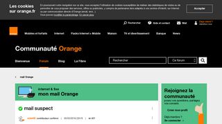 
                            6. Résolu : mail suspect - Communauté Orange