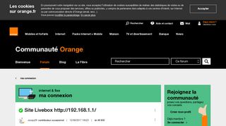 
                            2. Résolu : Site Livebox http://192.168.1.1/ - Communauté Orange