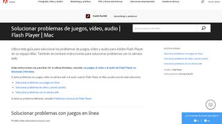 
                            10. Resolución de problemas de juegos, vídeo y audio de Flash Player en ...