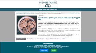 
                            3. Resolution: Upon Login, User is Immediately Logged Out - MemberGate