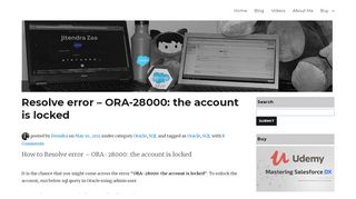 
                            4. Resolve error – ORA-28000: the account is locked – Jitendra Zaa's Blog