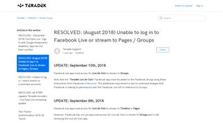 
                            10. RESOLVED: (August 2018) Unable to log in to Facebook Live or ...