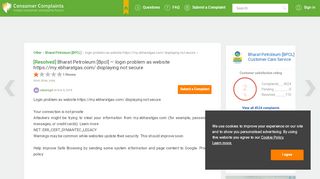 
                            11. [Resolved] Bharat Petroleum [BPCL] — login problem as website ...