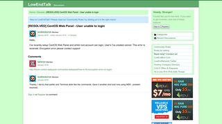 
                            3. [RESOLVED] CentOS Web Panel - User unable to login — LowEndTalk