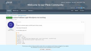 
                            7. Resolved - custom Fail2ban Login Wordpress not working | Plesk Forum