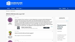 
                            7. [RESOLVED] Security Log is full | Hardware Central Forum - Join ...