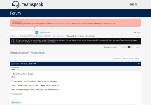 
                            1. Resolved ServerQuery - Name change - TeamSpeak