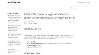 
                            8. RESOLVED: Unable to log in to Facebook or stream to Facebook ...