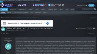 
                            7. [RESOLVED]How can i kill steam via command/exe? - General ...