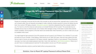 
                            13. [Resolved]I Forgot My HP Laptop Password How Do I Reset It?