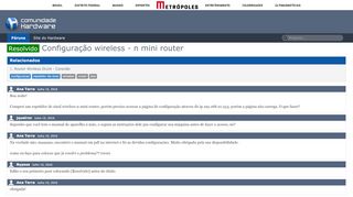 
                            5. Resolvido - Configuração wireless - n mini router - Hardware.com.br