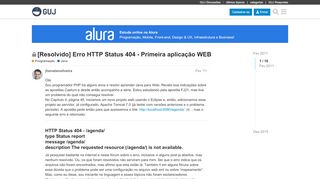 
                            11. [Resolvido] Erro HTTP Status 404 - Primeira aplicação WEB - Java - GUJ