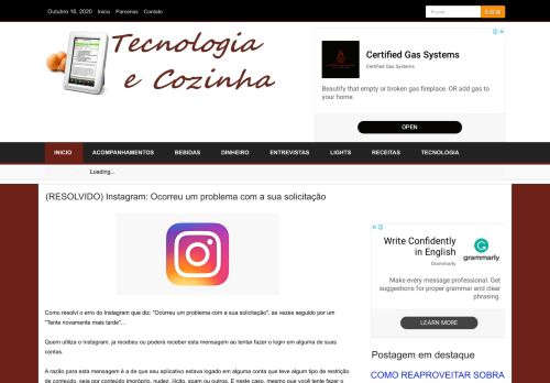 
                            5. (RESOLVIDO) Instagram: Ocorreu um problema com a sua solicitação ...