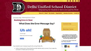 
                            5. Resolving Errors in Clever - Educational Support - Delhi Unified ...