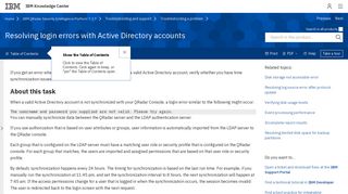 
                            3. Resolving login errors with Active Directory accounts - IBM