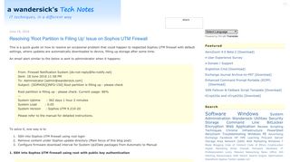 
                            9. Resolving 'Root Partition Is Filling Up' Issue on Sophos UTM Firewall