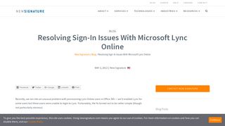 
                            9. Resolving Sign-In Issues With Microsoft Lync Online - New Signature