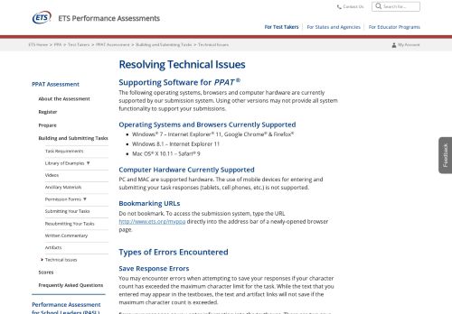 
                            3. Resolving Technical Issues for the PPAT - ETS.org