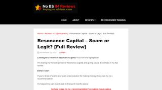 
                            9. Resonance Capital – Scam or Legit? [Full Review]