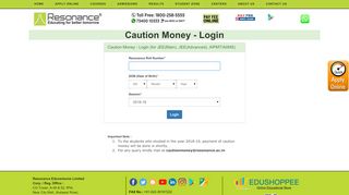 
                            1. Resonance Caution Money Portal - Login