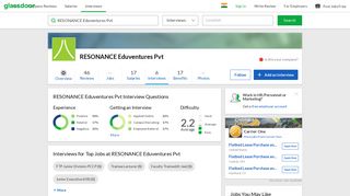 
                            7. RESONANCE Eduventures Pvt Interview Questions | Glassdoor.co.in