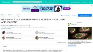 
                            10. resonance island experiments at bessy ii for user ... - ResearchGate