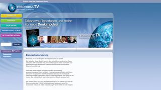 
                            9. resonanz.TV: Datenschutz