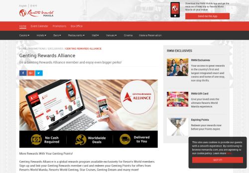 
                            12. Resorts World Manila Exclusives - Genting Rewards Alliance