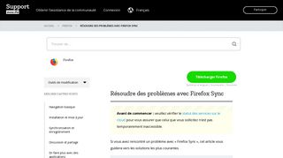 
                            8. Résoudre des problèmes avec Firefox Sync | Assistance de Mozilla